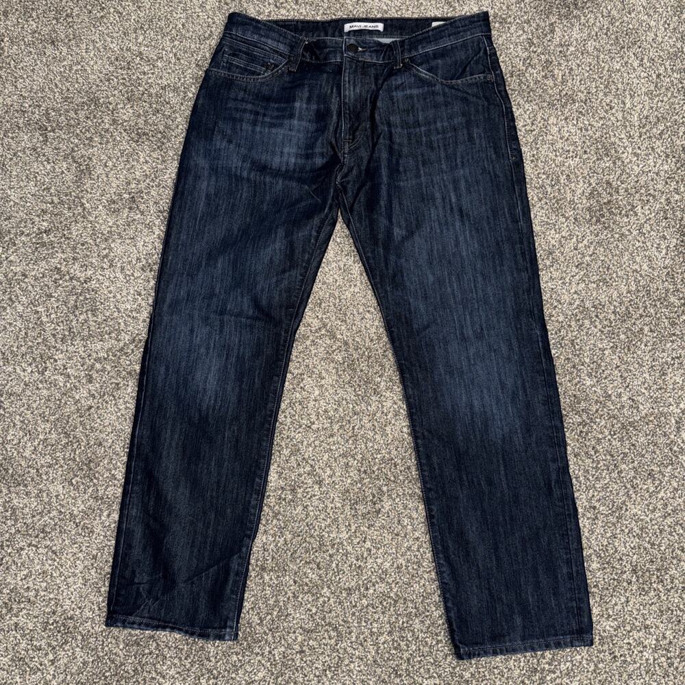 Mavi Zach Straight Leg Jeans Mens 36x32 Blue Denim Excellent Condition